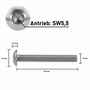 Zaunschraube Edelstahl A2 - M8 - Innensechskant SW 5,5 - gro�er Kopf  17 mm - rostfrei