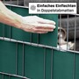 Zaun-Sichtschutzstreifen aus PP - 252x19 cm f�r Doppelstabmattenz�une, Windschutz