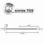 Terrassenschrauben Edelstahl rostfrei A2 T-INOX mit Schneidkerbe, Reibteil und TX 25 Antrieb