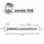 Terrassenschrauben Edelstahl rostfrei A2 T-INOX mit Schneidkerbe, Reibteil und TX 25 Antrieb