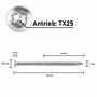 Terrassenschrauben Edelstahl rostfrei A2 T-INOX mit Schneidkerbe, Reibteil und TX 25 Antrieb