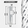 Winkel-Schlie�blech f�r E-�ffner - Stahl verzinkt - 250 mm - Lochabstand 52 mm - DIN links / DIN rechts