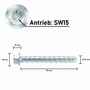 Betonschrauben Option 1 - Sechskantkopf - verzinkt - selbstschneidend - f�r Durchsteckmontage