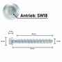 Betonschrauben Option 1 - Sechskantkopf - verzinkt - selbstschneidend - f�r Durchsteckmontage