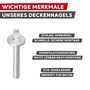 Deckend�bel - Schlag-Spreizkeil - Metall - verzinkt - ETA 17/0687 - manipulationssicher - f�r Beton & Stein