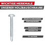 Bohrschraube DIN 7504-N - Linsenkopf, OXBIT Antrieb, verzinkt - f�r Aluminium & Stahlblech
