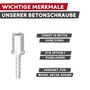 Betonschraube mit Innengewinde - verzinkt - f�r Gewindestangen M8-M12 - ETA Option 1 - Direktbefestigung in Beton