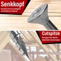 SCREW REBEL Spanplattenschraube Edelstahl A2 mit Cutspitze, TX Antrieb