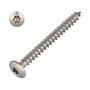 T�rbandschraube mit Rundkopf - TX30 Antrieb - Edelstahl A2 - Vollgewinde