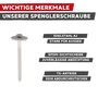 Spenglerschrauben, Edelstahl A2 mit EPDM-Dichtscheibe 20mm - TX20