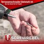 Terrassenschraube mit Bohrspitze Edelstahl A4 - 200 St�ck Profilbohrschrauben f�r Aluminiumunterkonstruktionen TX25 inklusive Langschaft-Edelstahlbit