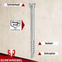 Terrassenschraube mit Bohrspitze Edelstahl A4 - 200 St�ck Profilbohrschrauben f�r Aluminiumunterkonstruktionen TX25 inklusive Langschaft-Edelstahlbit