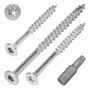 Holzbauschraube Edelstahl A2 mit Teilgewinde, Senkkopf, TX Antrieb, Sgezahngewinde, Type-17 Spitze