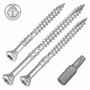 SCREW REBEL Terrassenschrauben A2, TX 25, Senkkopf, Teilgewinde mit Schaftfr�ser, Type-17 Cutspitze
