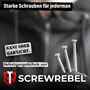 SCREW REBEL Terrassenschrauben A2, TX 25, Senkkopf, Teilgewinde mit Schaftfr�ser, Type-17 Cutspitze