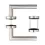 Rosettendr�ckergarnitur Bever T-Form - Profilzylinder (PZ) - Edelstahl matt - Vierkant 8 mm - f�r T�rst�rke 28-77 mm - Cliprosette