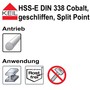 KEIL Metallbohrer-Sortiment HSS-E DIN 338 - 25-teilig - Cobalt 5 % - Split Point - 1,0-13,0 mm