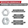 DIN 934 Sechskant-Muttern verzinkt - korrosionsgesch�tzt