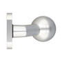 Alu Kugelknopf K4 - festdrehbar - auf ovaler Rosette - Aluminium naturfarben eloxiert - Vierkant 8 mm