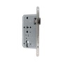 Objekt-Einsteckschloss - PZ gelocht - Dornma� 60 mm - Entfernung 72 mm - Stulp 20x235 mm rund - Edelstahl