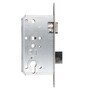 Objekt-Einsteckschloss - PZ gelocht - Dornma� 60 mm - Entfernung 72 mm - Stulp 20x235 mm rund - Edelstahl