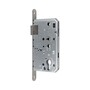 Objekt-Einsteckschloss - PZ gelocht - Dornma� 60 mm - Entfernung 72 mm - Stulp 20x235 mm rund - Edelstahl