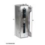 Stahl Gegenkasten f�r Kastenschloss - blank - 172 x 60 x 50 mm - mit V2A Schlie�blech - vorbereitet f�r E-�ffner - sandgestrahlt