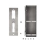 Stahl Gegenkasten f�r Kastenschloss - blank - 172 x 60 x 60 mm - mit V2A Schlie�blech - vorbereitet f�r E-�ffner - sandgestrahlt