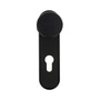 Feuerschutzbeschlag KFG FS - f�r Feuerschutzt�ren - Schwarz - Knauf au�en / Dr�cker innen - T�rst�rke 40-66 mm - DIN 18273