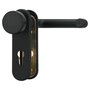 Schutzbeschlag KFG FS - f�r Feuerschutzt�ren - Schwarz - Knauf au�en / Dr�cker innen - T�rst�rke 40-66 mm - DIN 18273