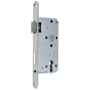 Korridort�r-Einsteckschloss 55/72/8 - DIN Rechts - rund 18 x 235 mm - silber lackiert - abschlie�bare Falle