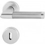 HOPPE Edelstahl-Compact-Rosetten-Wechselgarnitur - F69 Edelstahl matt - Profilzylinder - f�r Wohnungsabschlusst�ren