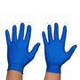 Einweghandschuhe Nitril ungepudert - ENHU - blau - Kat. 3 - EN 388 / EN 455 / EN 374 - Gr��e L - 100 St�ck