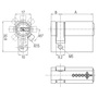 Profil-Halbzylinder SX 8-F - verschiedenschlie�end - 5 Wendeschl�ssel - EN 1303