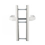 Dr�ckergarnitur - Schmalrahmen - 245x35 mm - Entfernung 92 mm - T�rst�rke 60-62 mm - *LM-Knopf-Kurzschild