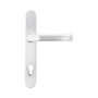 Dr�ckergarnitur - Schmalrahmen - 245x35 mm - Entfernung 92 mm - T�rst�rke 60-62 mm - *LM-Knopf-Kurzschild