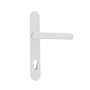 Dr�ckergarnitur - Schmalrahmen - 245x35 mm - Entfernung 92 mm - T�rst�rke 60-62 mm - *LM-Knopf-Kurzschild