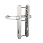 Dr�ckergarnitur - Schmalrahmen - 245x35 mm - Entfernung 92 mm - T�rst�rke 60-62 mm - *LM-Knopf-Kurzschild
