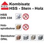 KEIL Kombisatz 9-teilig -HSS - Stein-Holz-Metallbohrer - DIN 338 