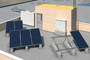 Solar-Montage-Bausatz - Aluminium-Aufst�nderung, Schnellspanner - Neigung 25-/30-/35- - Rahmen 30/35/40 mm - DIN 7504-K A2 - 1 Set