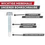 DIN 7504-K Bohrschraube verzinkt - mit Sechskant-Flanschkopf & Bohrspitze - f�r Metall & Holz