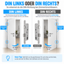 Zimmert�r-Einsteckschloss Buntbart - 55 mm Dornma� - rund - wei�