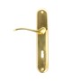 Dr�ckergarnitur Messing poliert - BB 72/8 - Langschild - Dr�cker/Dr�cker - f�r Zimmert�ren