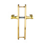 Dr�ckergarnitur Messing poliert - BB 72/8 - Langschild - Dr�cker/Dr�cker - f�r Zimmert�ren