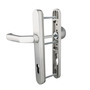 Metallt�r-Wechselgarnitur Vario Silber - 92 mm Entfernung - 8 mm Vierkant - f�r 60 mm T�rst�rke