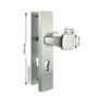 Wechsel Sicherheitsgarnitur - kantig - PZ 72 mm - F1 silber eloxiert - Knauf/Dr�cker - f�r bis zu T�rst�rke 40 mm T�ren