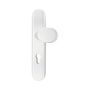 Wechsel-Sicherheitsgarnitur - oval - F1 silber eloxiert - Entfernung 72 mm - T�rst�rke bis 40 mm - Aluminium