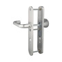 Wechsel-Sicherheitsgarnitur - oval - F1 silber eloxiert - Entfernung 72 mm - T�rst�rke bis 40 mm - Aluminium