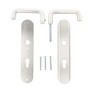 Sicherheits-Dr�ckergarnitur Oval F2 - Dr�cker/Dr�cker - 72 mm Entfernung - f�r Haus- und Wohnungseingangst�ren