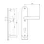 Sicherheits-Dr�ckergarnitur Oval F2 - Dr�cker/Dr�cker - 72 mm Entfernung - f�r Haus- und Wohnungseingangst�ren